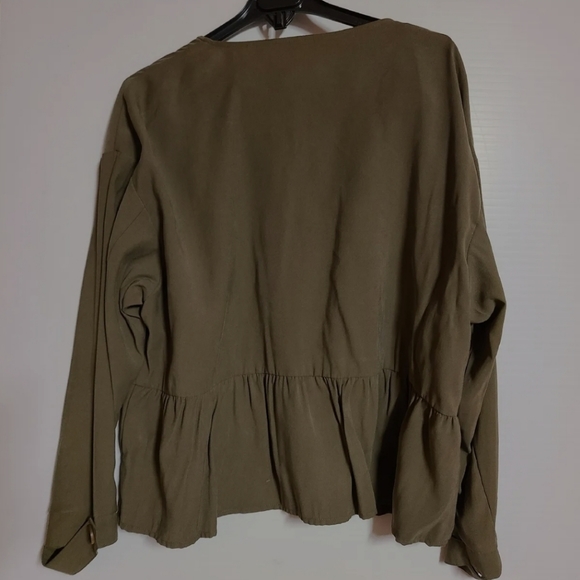 Zara olive green blazer - Picture 2 of 4